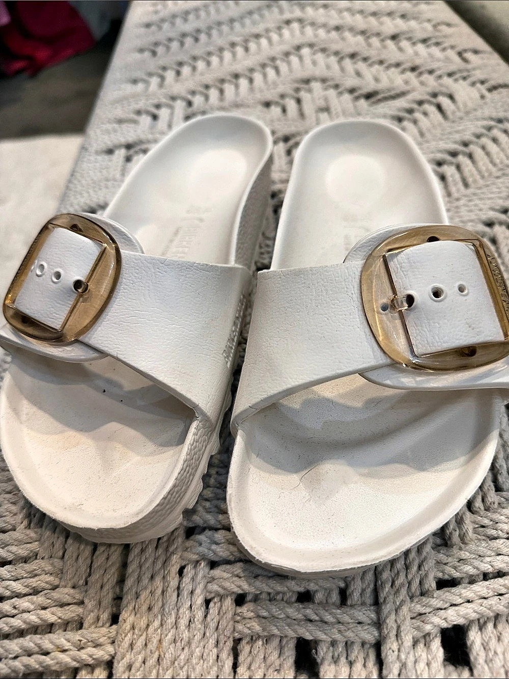Birkenstock Madrid EVA Big Buckle Sandals White